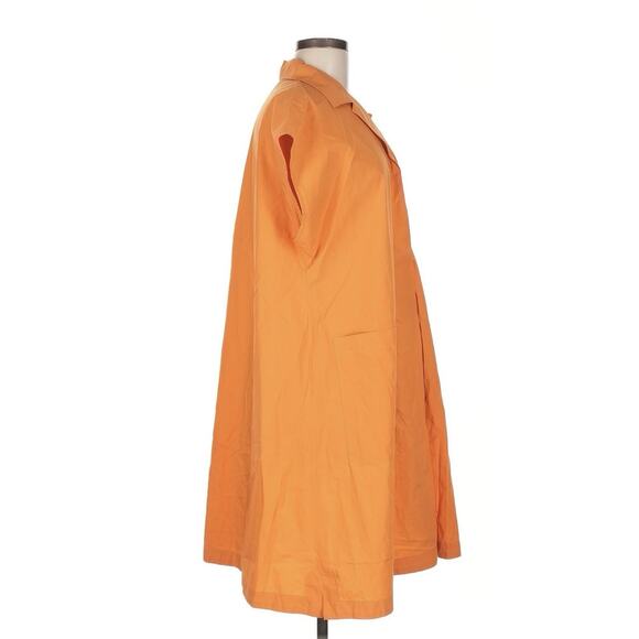 Weekend Max Mara Orange Cotton Poplin Neottia Shift Mini Shirt Dress M - Picture 3 of 9
